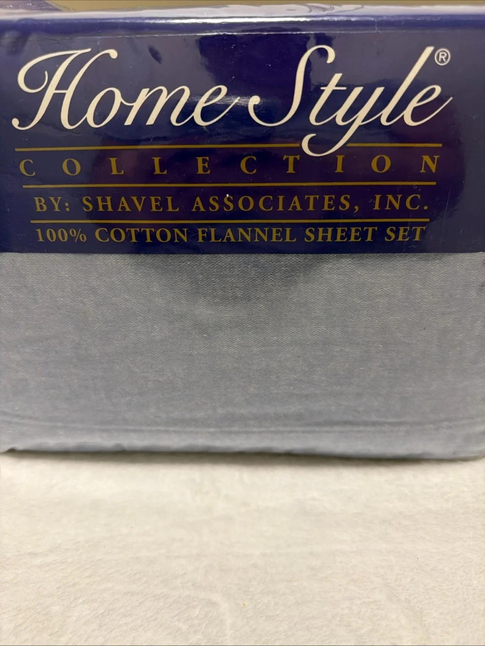 Light Blue Cotton Flannel Sheet Set